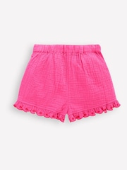 Pantalones cortos de algodón 100 % con volantes en el dobladillo y diseño de doble tela de Boden - Imagen 3 de 4