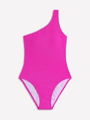 Boden Pink One Shoulder Swimsuit - Image 6 of 7