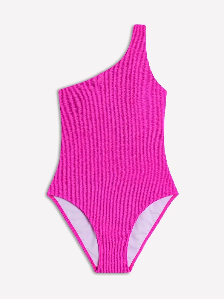 Boden Pink One Shoulder Swimsuit - Image 6 of 7