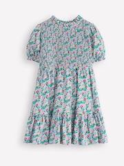 Boden Green 100% Cotton Aurora Shirred Twirly Dress - Image 1 of 3