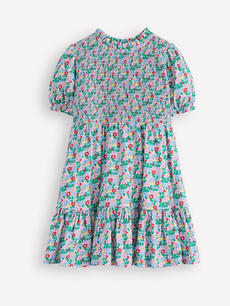 Boden Green 100% Cotton Aurora Shirred Twirly Dress - Image 1 of 3