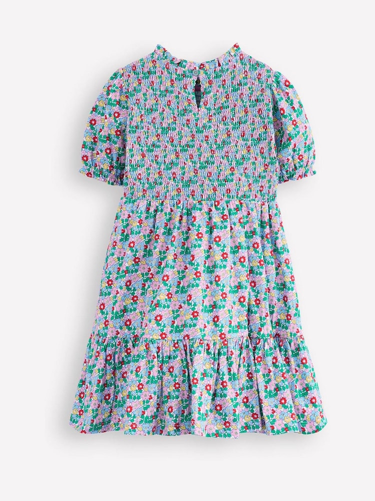 Boden Green 100% Cotton Aurora Shirred Twirly Dress - Image 2 of 3