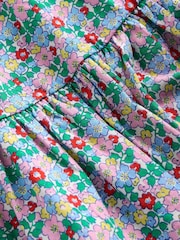 Boden Green 100% Cotton Aurora Shirred Twirly Dress - Image 3 of 3