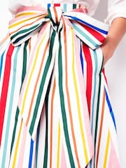 Boden Multi Tie Belt Sateen Midi Skirt - Image 3 of 7