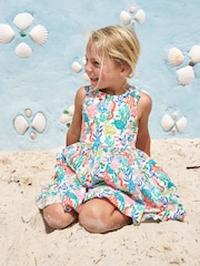 Boden Coral Reef Harper Cross-Back 100% Cotton Dress - Image 1 of 4