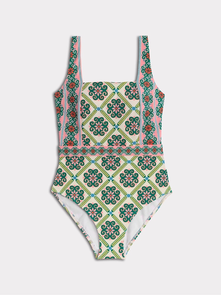 Boden Green Lefkada Square Neck Swimsuit - Image 5 of 6