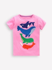 Pink Whale - Boden Bay Boucle T-Shirt - Image 1 of 3