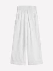 Boden White Cropped Double Cloth 100% Cotton Trousers - Image 6 of 6