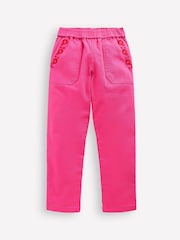 Boden Pink Pull-On 100% Cotton Trousers - Image 1 of 3