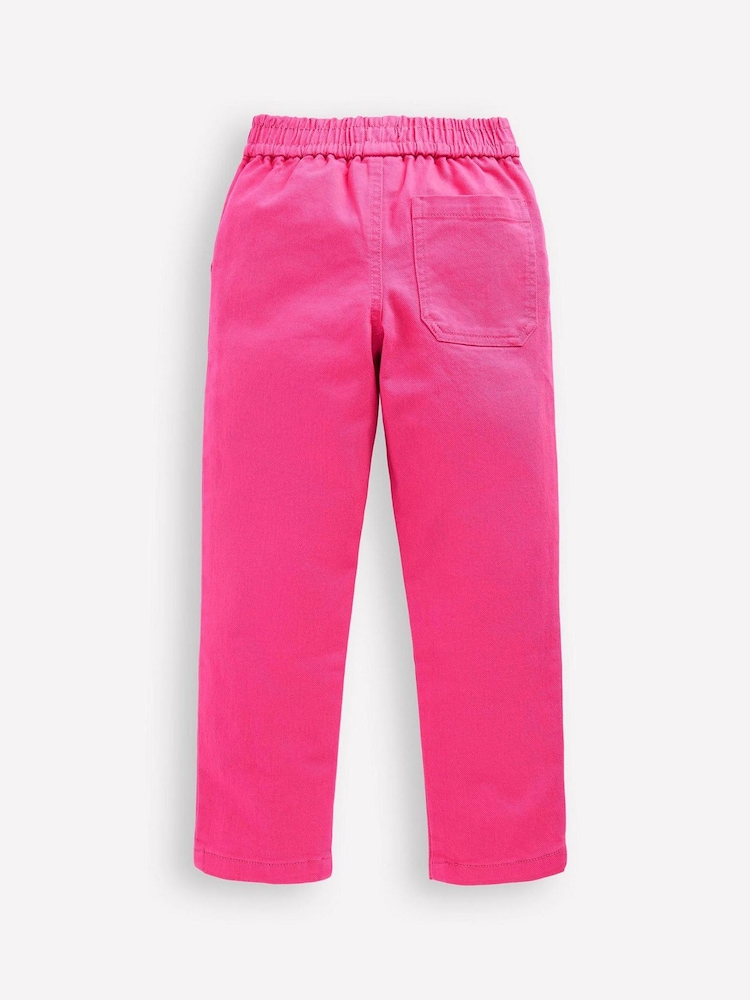 Boden Pink Pull-On 100% Cotton Trousers - Image 2 of 3 Boden Pink Pull-On 100% Cotton Trousers - Image 2 of 3