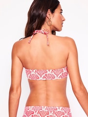 Boden Red Milos Smocked Bikini Top - Image 2 of 7