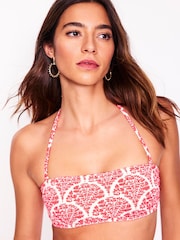 Boden Red Milos Smocked Bikini Top - Image 5 of 7