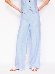 Boden Blue Dulwich 100% Linen Trousers - Image 5 of 8