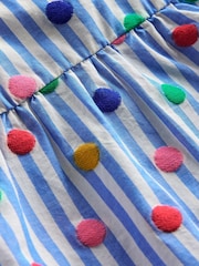 Boden Blue Juniper Frill Sleeve Woven 100% Cotton Top - Image 3 of 3