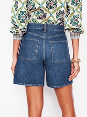 Boden Blue Mid Thigh Denim Shorts - Image 4 of 7
