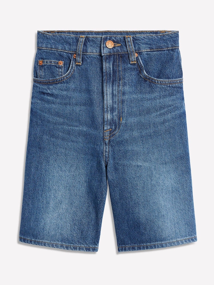 Boden Blue Mid Thigh Denim Shorts - Image 7 of 7