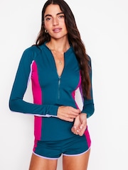 Boden Blue Sun Safe Raglan Rash Vest - Image 1 of 4