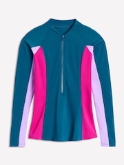Boden Blue Sun Safe Raglan Rash Vest - Image 3 of 4