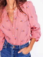 Boden Pink Evie Double Cloth Top - Image 5 of 6