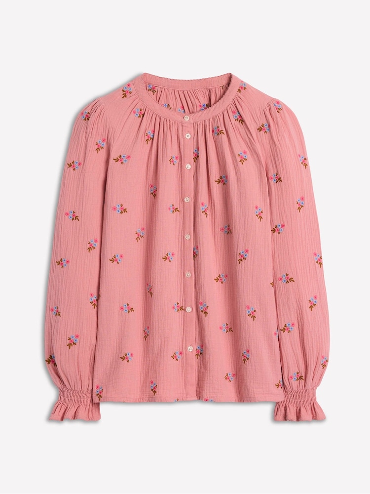 Boden Pink Evie Double Cloth Top - Image 6 of 6