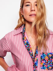Boden Pink Sadie Relaxed 100% Cotton Shirt - Image 3 of 6