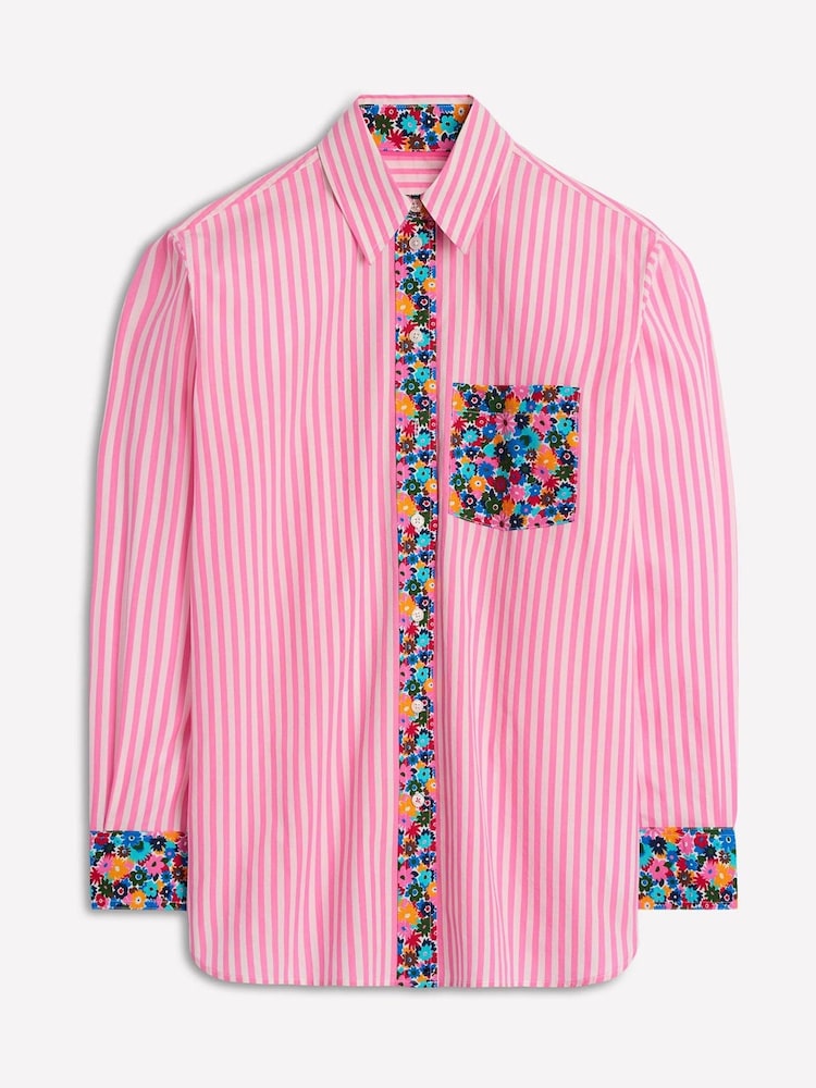 Boden Pink Sadie Relaxed 100% Cotton Shirt - Image 6 of 6
