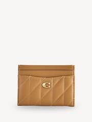 COACH Brown Quilted Card Case - Image 1 of 6