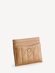 COACH Brown Quilted Card Case - Image 3 of 6