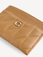 COACH Brown Quilted Card Case - Image 4 of 6