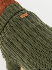 Barbour® Green Saltburn Cable Knit Dog Jumper - Image 4 of 8