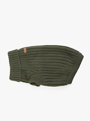 Barbour® Green Saltburn Cable Knit Dog Jumper - Image 5 of 8