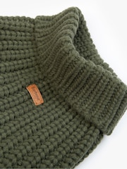 Barbour® Green Saltburn Cable Knit Dog Jumper - Image 7 of 8