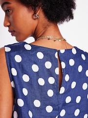 Boden Blue 100% Linen Shell Top - Image 4 of 7