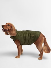 Barbour® Green Reversible Quilted Borg Dog Fleece - Image 1 of 9