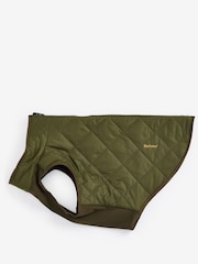 Barbour® Green Reversible Quilted Borg Dog Fleece - Image 5 of 9