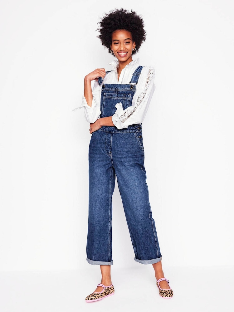 Boden Blue Straight Leg Dungarees - Image 2 of 5