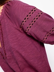 Boden Maisy Rikrak 100% Cotton Trim Top - Image 2 of 5