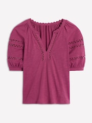 Boden Maisy Rikrak 100% Cotton Trim Top - Image 5 of 5