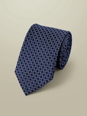 Charles Tyrwhitt Blue Stain Resistant Geo Tie - Image 1 of 2