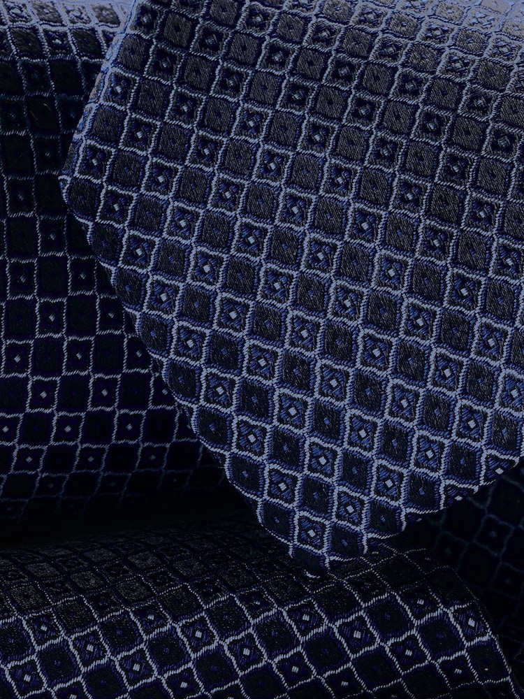 Charles Tyrwhitt Blue Stain Resistant Geo Tie - Image 2 of 2
