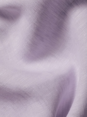 Charles Tyrwhitt Purple Slim Fit Slim Fit Plain Pure 100% Linen Shirt - Image 6 of 6