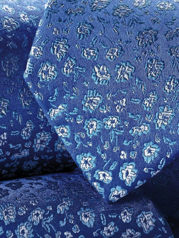 Charles Tyrwhitt Blue Floral Tie - Image 2 of 2