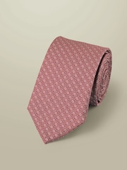 Charles Tyrwhitt Pink Stain Resistant Geo Tie - Image 1 of 2