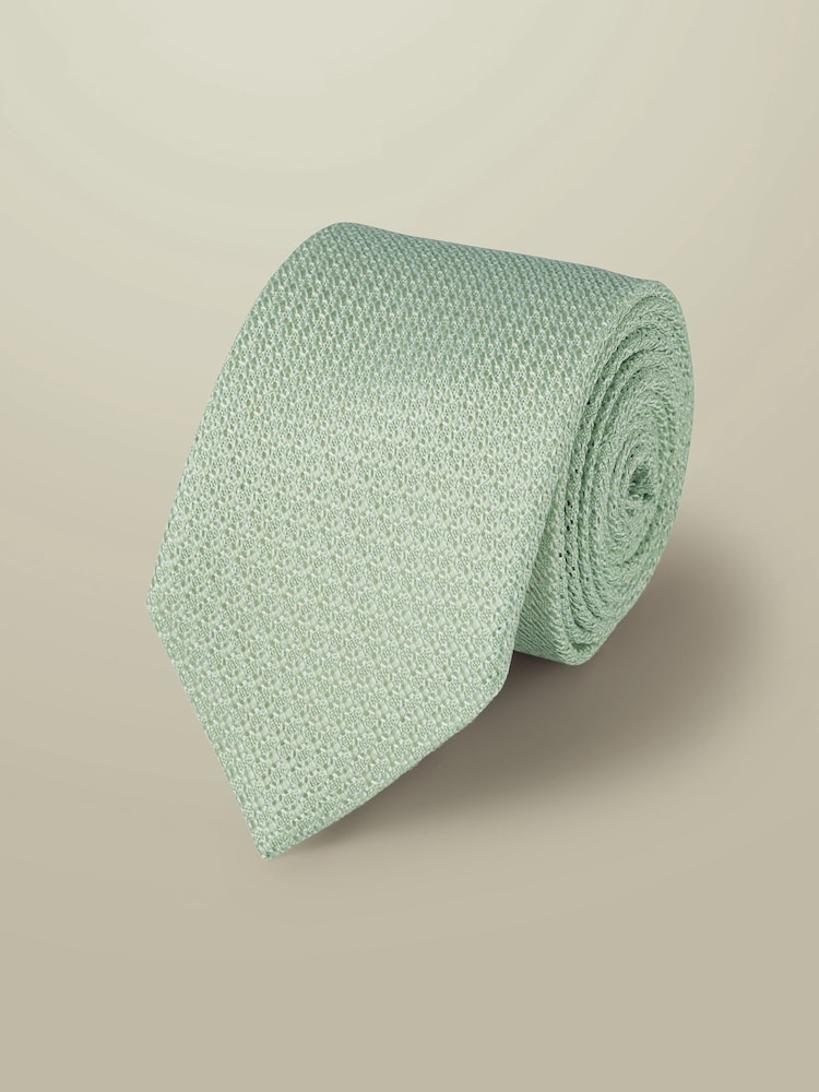 Charles Tyrwhitt Green Grenadine Italian Tie - Image 1 of 2 Charles Tyrwhitt Green Grenadine Italian Tie - Image 1 of 2
