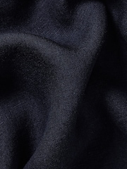 Charles Tyrwhitt Blue Slim Fit Slim Fit Plain Button Down Pure 100% Linen Shirt - Image 6 of 6