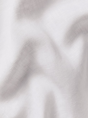 Charles Tyrwhitt White Slim Fit Slim Fit Plain Button Down Pure 100% Linen Shirt - Image 6 of 6