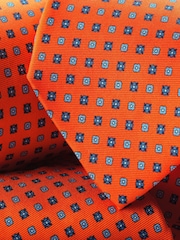 Charles Tyrwhitt Orange Silk Print Tie - Image 2 of 2