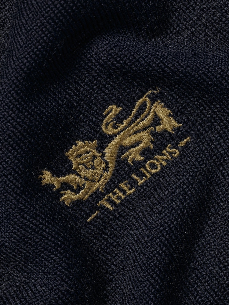 Charles Tyrwhitt Blue The Lions Performance Zip Neck Sweater - Image 5 of 5