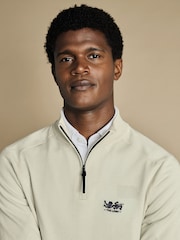 Charles Tyrwhitt Pink The Lions Performance Zip Neck Sweater - Image 2 of 5