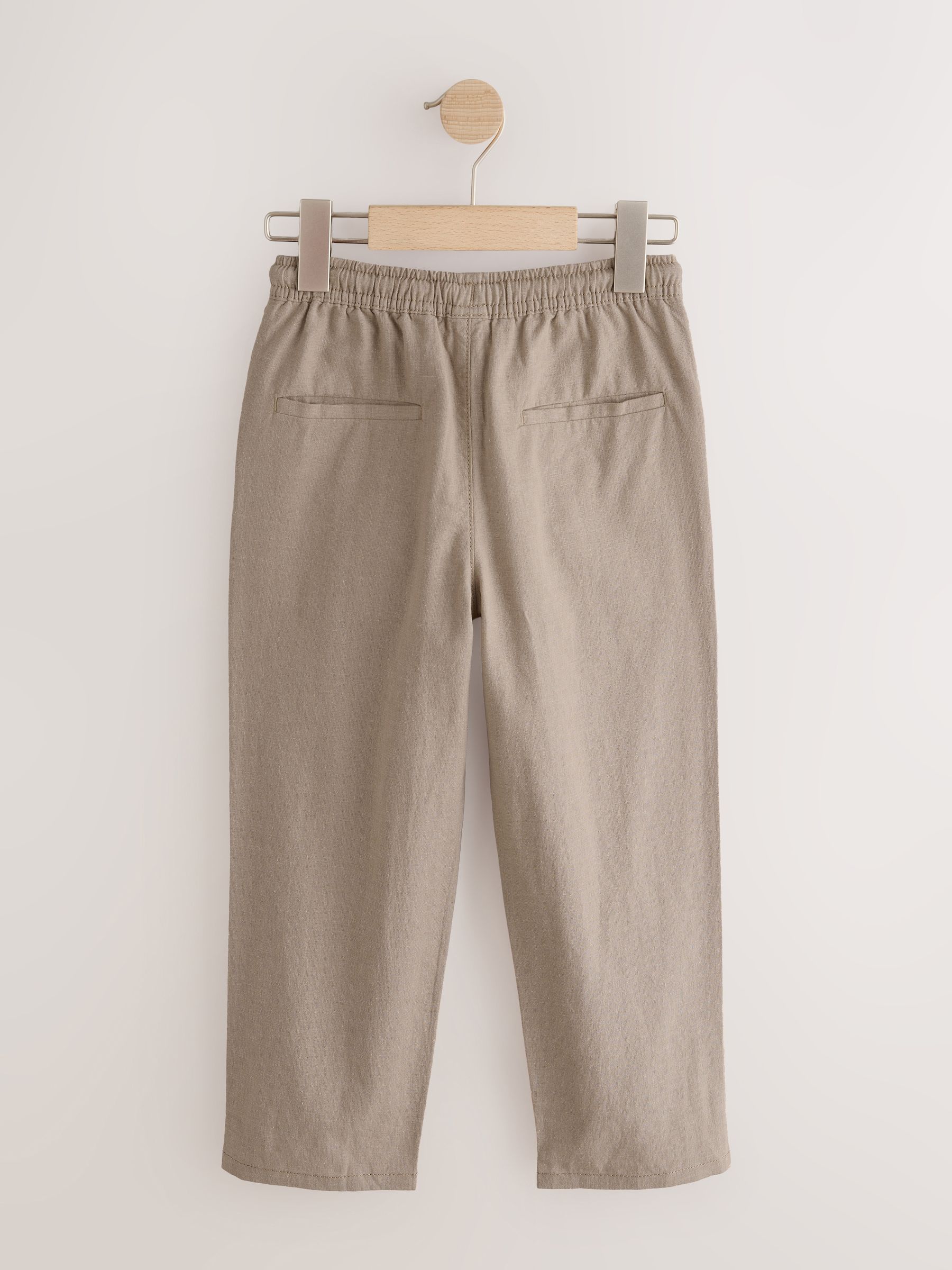 Buy Tan Brown Linen Blend Pull On Trousers (3-16yrs) from Next USA